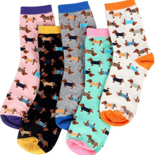 5 Pairs Sausage Dog Socks