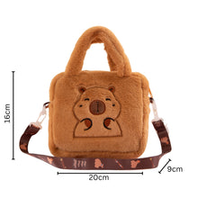 Soft Capybara Plush Shoulder Bag