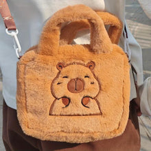 Soft Capybara Plush Shoulder Bag