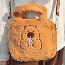 Soft Capybara Plush Shoulder Bag