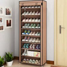 Shoe Rack 6/8/10 Tier Shoe Rack Large Shoe Stand Shoes Storage Organizer Shelf Cabinet for Closet with Nonwoven Fabric Cover Display Shelf