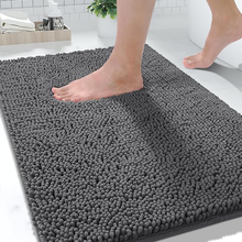 Yimobra Washable Bathroom Rugs, Super Soft & Absorbent Chenille Bath Mat for Floor & Carpet, Quick Dry Non Slip Bath Mat for Tub Shower