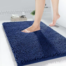 Yimobra Washable Bathroom Rugs, Super Soft & Absorbent Chenille Bath Mat for Floor & Carpet, Quick Dry Non Slip Bath Mat for Tub Shower