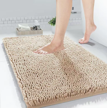 Yimobra Washable Bathroom Rugs, Super Soft & Absorbent Chenille Bath Mat for Floor & Carpet, Quick Dry Non Slip Bath Mat for Tub Shower