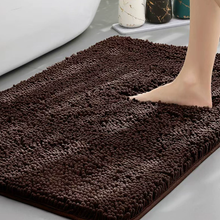 Yimobra Washable Bathroom Rugs, Super Soft & Absorbent Chenille Bath Mat for Floor & Carpet, Quick Dry Non Slip Bath Mat for Tub Shower