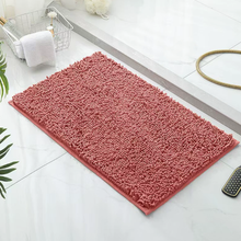 Yimobra Washable Bathroom Rugs, Super Soft & Absorbent Chenille Bath Mat for Floor & Carpet, Quick Dry Non Slip Bath Mat for Tub Shower