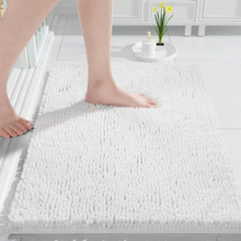 Yimobra Washable Bathroom Rugs, Super Soft & Absorbent Chenille Bath Mat for Floor & Carpet, Quick Dry Non Slip Bath Mat for Tub Shower