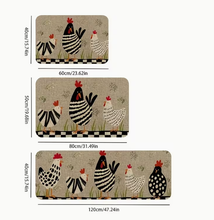 Rustic Style 3D Sponge Material Mat Animal Chicken Printing Youngsters Room Floor Mat Kitchen Mat, Quick Drying Thin Bath Mat, Kitchen Home Decor