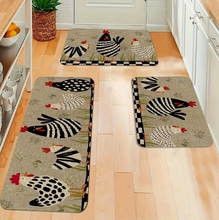Rustic Style 3D Sponge Material Mat Animal Chicken Printing Youngsters Room Floor Mat Kitchen Mat, Quick Drying Thin Bath Mat, Kitchen Home Decor