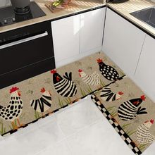 Rustic Style 3D Sponge Material Mat Animal Chicken Printing Youngsters Room Floor Mat Kitchen Mat, Quick Drying Thin Bath Mat, Kitchen Home Decor