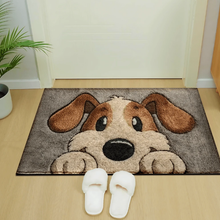 1pc Cute Dog Pattern Printed Rug, Faux Wool Mat - Highly Absorbent, Easy To Clean, Suitable For Home Decor, Farmhouse, Entryway, Indoor, Room, Kitchen, Dining Room, Small Office/Home Office, Sink, Laundry Room, Doormat, Kitchen Mat, Non-Slip Mat