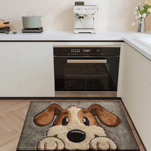 1pc Cute Dog Pattern Printed Rug, Faux Wool Mat - Highly Absorbent, Easy To Clean, Suitable For Home Decor, Farmhouse, Entryway, Indoor, Room, Kitchen, Dining Room, Small Office/Home Office, Sink, Laundry Room, Doormat, Kitchen Mat, Non-Slip Mat