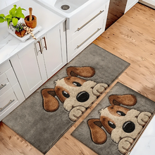 1pc Cute Dog Pattern Printed Rug, Faux Wool Mat - Highly Absorbent, Easy To Clean, Suitable For Home Decor, Farmhouse, Entryway, Indoor, Room, Kitchen, Dining Room, Small Office/Home Office, Sink, Laundry Room, Doormat, Kitchen Mat, Non-Slip Mat