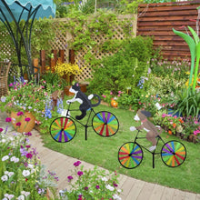 Animal Bicycle Garden Wind Spinner Rainbow Wheels
