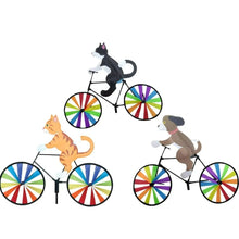 Animal Bicycle Garden Wind Spinner Rainbow Wheels