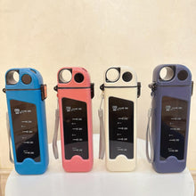 Portable Leakproof Water Bottle with Straw and Strap
