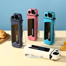 Portable Leakproof Water Bottle with Straw and Strap