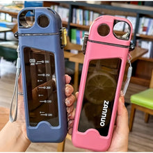 Portable Leakproof Water Bottle with Straw and Strap