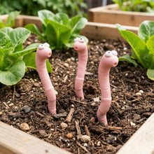 Whimsical Earthworm Garden Decor Stakes
