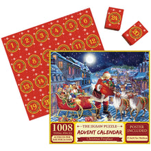 2025 Christmas Advent Calendar 24-Day Countdown Jigsaw Puzzle Set