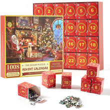 2025 Christmas Advent Calendar 24-Day Countdown Jigsaw Puzzle Set
