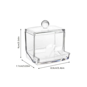 Clear Cosmetic Box Acrylic Q-tip Storage Jar