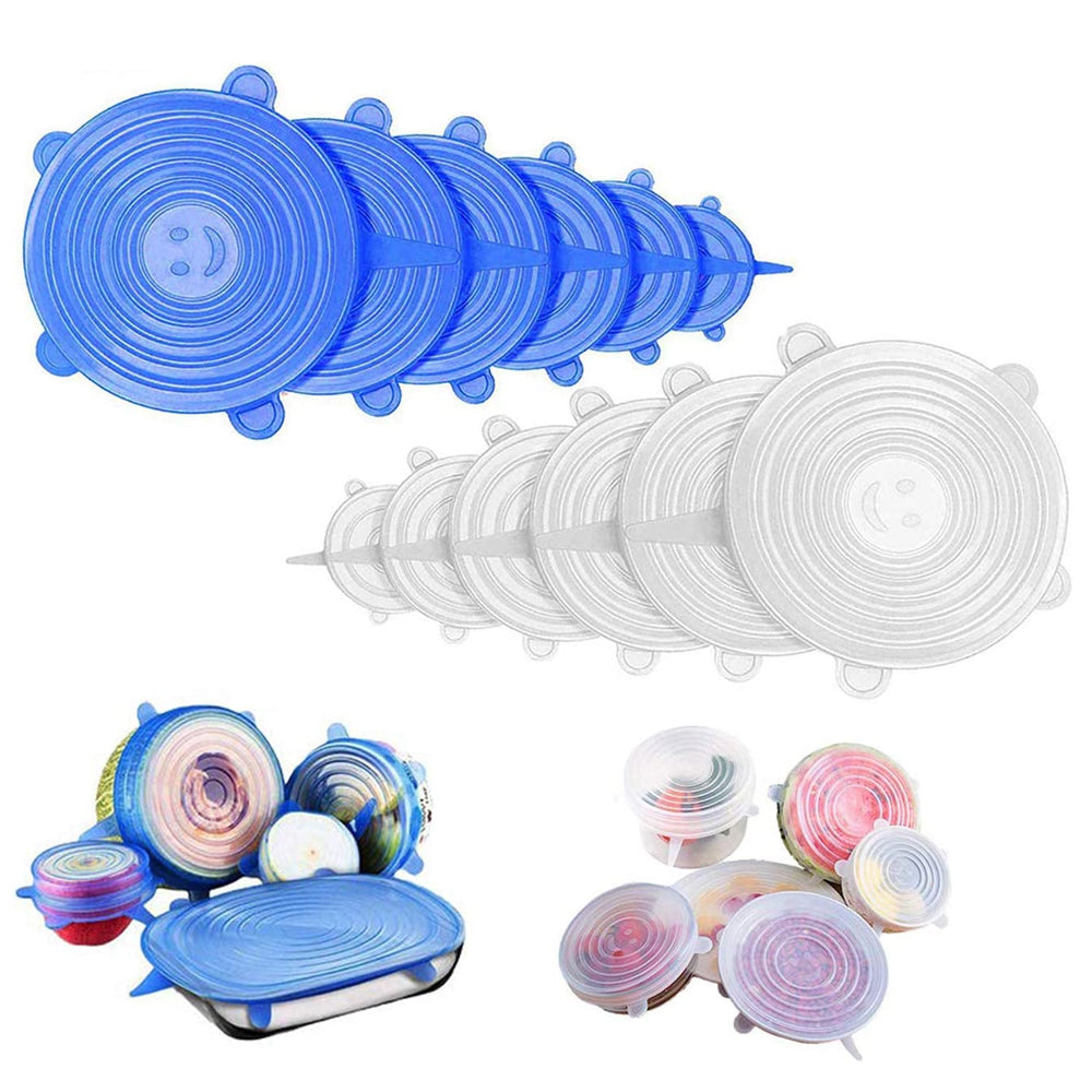 6 Pcs Reusable Silicone Stretch Lids