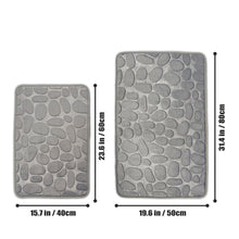 Non-Slip Cobblestone Embossed Memory Foam Bath Rug