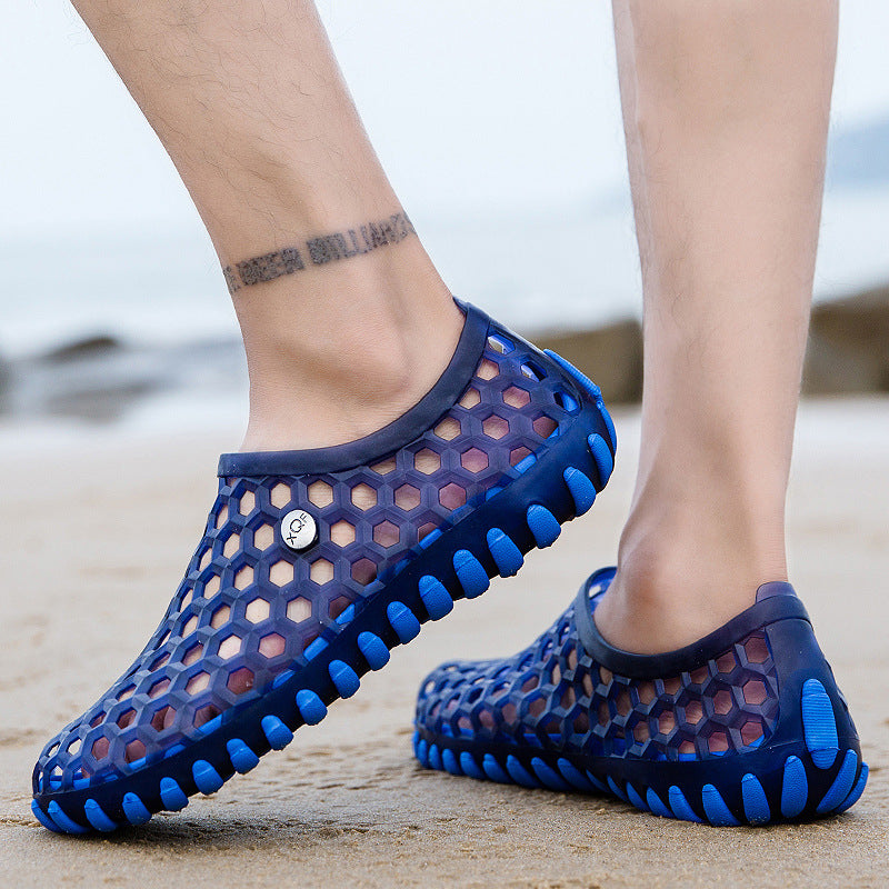 Men Beach Slip-on Jelly Shoes Slippers