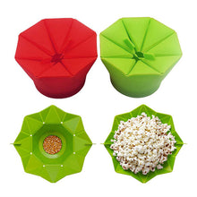 Foldable Red Silicone Popcorn Bucket Bowl Maker