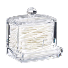 Clear Cosmetic Box Acrylic Q-tip Storage Jar