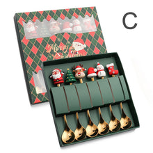 6Pcs Festive Stainless Steel Fork and Spoon Set