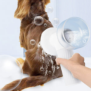 Automatic Foaming Pet Shampoo Brush Scrubber