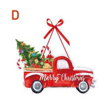Christmas Porch Door Hanging Banner Christmas Paper Door Decorative Flags