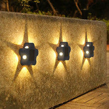 4PCS Outdoor Garden Solar Light Atmosphere Wall Lamp