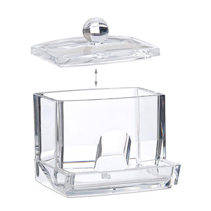 Clear Cosmetic Box Acrylic Q-tip Storage Jar