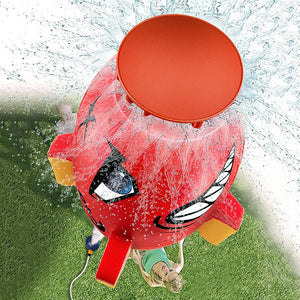 Outdoor Water Spray Rotating Rocket Sprinkler Toy
