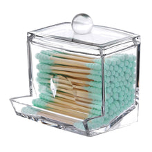 Clear Cosmetic Box Acrylic Q-tip Storage Jar