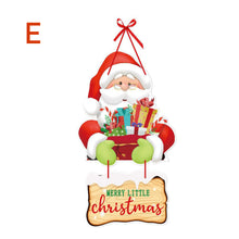 Christmas Porch Door Hanging Banner Christmas Paper Door Decorative Flags