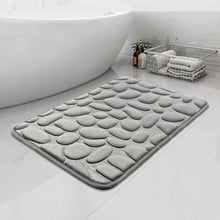 Non-Slip Cobblestone Embossed Memory Foam Bath Rug