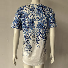 Floral Shoulder Printed V-neck Lace Short-sleeved T-shirt