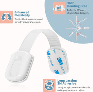 6 Pack Adjustable Baby Cupboard Safety Locks