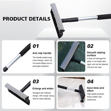Extendable Window Squeegee Cleaner Scrubber Brush Wiper Sponge