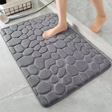 Non-Slip Cobblestone Embossed Memory Foam Bath Rug