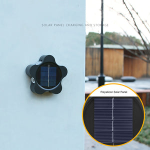 4PCS Outdoor Garden Solar Light Atmosphere Wall Lamp
