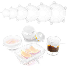 6 Pcs Reusable Silicone Stretch Lids