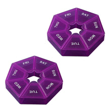 7-Sided Portable Vitamin Holder Box Pill Organizer Planner