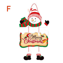 Christmas Porch Door Hanging Banner Christmas Paper Door Decorative Flags