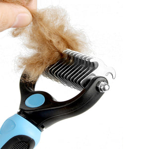 Wide Double Sided Comb Pet Fur Detangler Brush