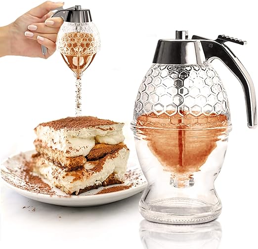 200ml Press Type Honey Storage Syrup Dispenser With Stand